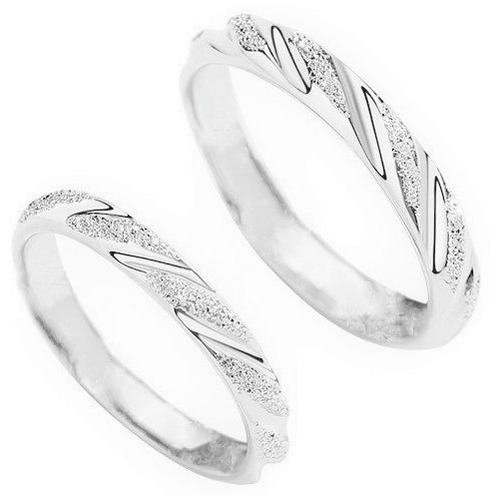 Anillos Novios Promesa Par Boda Plata Amor 925 A016 Tallas