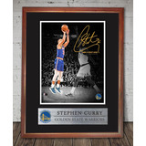 Nba Stephen Curry Foto Firmada Cuadro Golden State Warriors