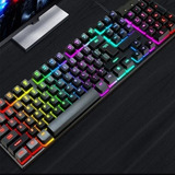 Teclado Gamer Semi Mecanico Iluminado Rgb