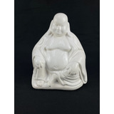 Antiga Escultura Porcelana Buda Branco