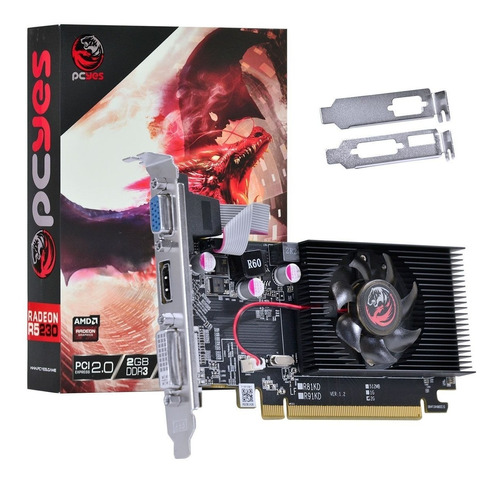 Placa De Video Pcyes Radeon R5 230 2gb Ddr3 Low Profile