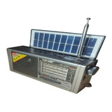 Radio Solar Usb Con Bluetooth Y Linterna, Carga Automática