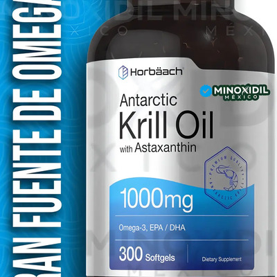 Horbaach Aceite De Krill Antártico 1000 Mg 300 Softgels Sabor Sin Sabor | Envío gratis