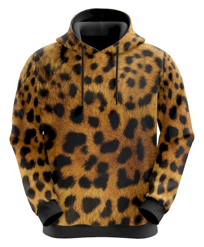 Blusa De Moletom Estampado Onça Animal Print Adulto Infantil