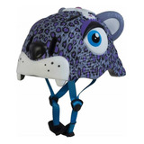 Casco Infantil Nena Bici Leopardo Regulable Con Luces