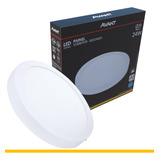 Plafon Led Redondo Sobrepor 24w Branco Quente 3000k Amarela