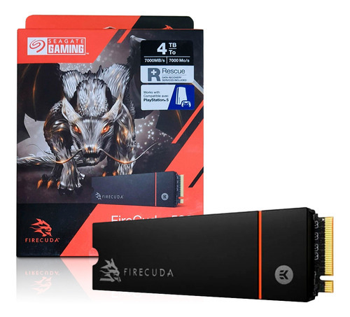 Ssd 4tb M.2 Nvme Pcie 7300mb/s Leit - 6900mb/s Grav Firecuda