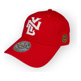 Gorro Jockey Double Aa Visera Curva Rojo Ny Blanco