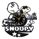 Reloj Pared Disco Vinilo Decoración Snoopy Charlie Brown V96