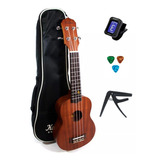 Ukulele Concerto Kalani Kal200ct Capa+ Afinador+ Capo+ Palhetas