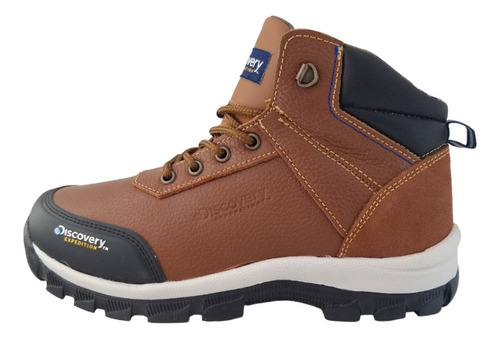 Bota Botín Hombre Urbano Senderismo Discovery 2310 Piel Café