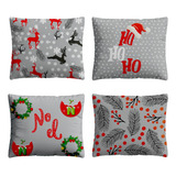 Kit Capas Almofadas Decorativas Natal Merry Christmas 45x45