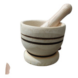 Mortero De Madera 100% Artesanal Mini Molcajete Resistente