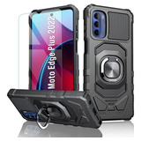 Funda + Protector Para Motorola Moto Edge 30 Pro 2022- Negro