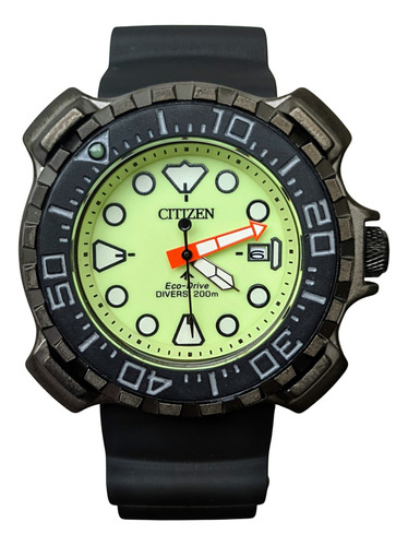 Relógio Citzen Tuna Eco-drive Natulite Funcional Verde Claro