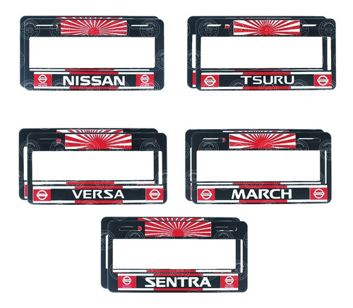 Par Marco Porta Placas Impreso Nissan Tsuru Sentra Versa F1