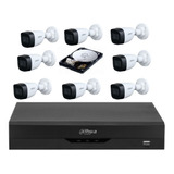 Kit Dvr Dahua 8 Canales 8 Camaras 5mp Dd 3tb Sin Cables