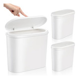 Basurero Con Tapa Para Baño Y Cocina, 10 L, Blanco