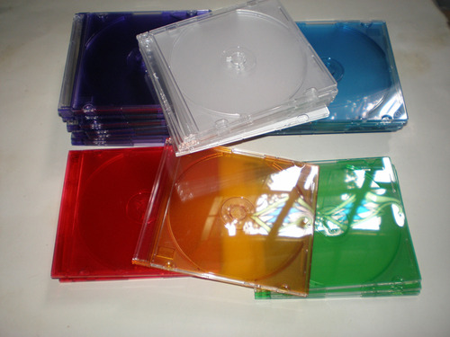 70 Cajas Cd Dvd Slim Colores Excelente-pelicula Musica Serie