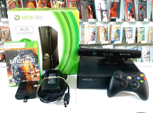 Console Microsoft Xbox 360 Bloqueado C/ Hd 250gb - Serial Batendo + Kinect Incluso 
