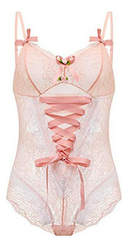 Body Lolita Rosas Encaje Transparente