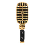 Microfone Profissional Clássico Vintage Com Fio (ouro) 2024