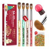 Saviland 4pcs Acrylic Nail Brush Kit - Size 6/10/12/14 Acry.