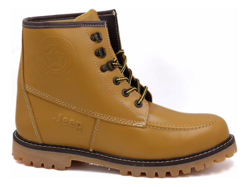 Botas Jeep Para Hombre Piel Todo Terreno Amarillo