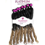 Cabelo 50% Humano 50% Orgânico Platinum Spring Max 65cm 1pct