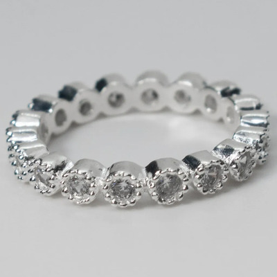 Anillo Churumbela Plata 925 Color Blancas Talla 7 | Meses sin interés
