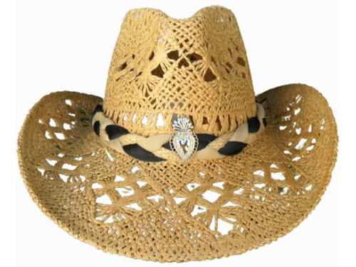 Sombrero Cowboy Calado Crochet Boho Hippie Chic 