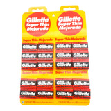 Gillette Super Thin 20 Packs Con 5 Hojas Para Afeitar C/u