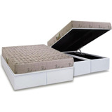 Cama Box Baú Queen: Colchão Espuma Herval D33 Cannes + Base