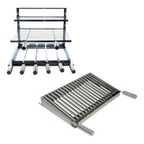 Suporte/ Grill Churrasqueira Braseiro Embutir 50x40 + Grelha