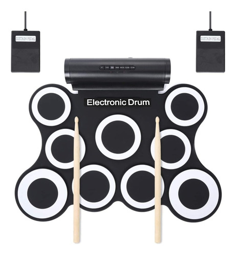 Bateria Electrónica Musical Drum 7kid Portátil Altavoz