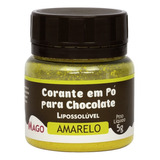 Corante Em Pó Para Chocolate Lipossolúvel Amarelo 5g Mago