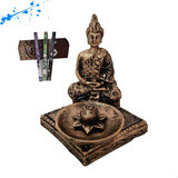 Incenasario Vareta Buda Hindu Brinde 3 Caixas De Incensos