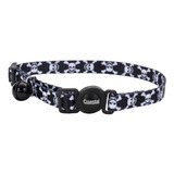 Collar Coastal Fashion Para Gatos Diseño Black Skulls