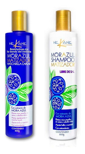 Nekane Shampoo Y Acondicioador Mora Azul Matizador Rubios