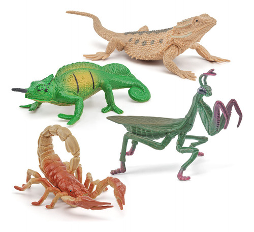 Figuras De Insectos De Animales Silvestres, 4 Piezas, Mini M