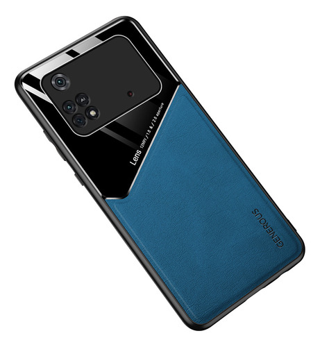 Funda Para Xiaomi Poco M4 Pro 5g Leather Case + Mica Cristal