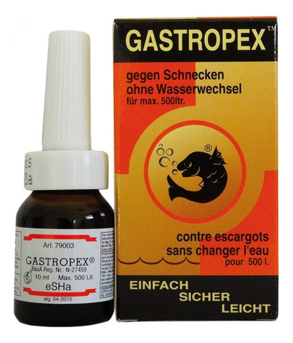 Esha Gastropex 10ml Elimina Caracoles Hidras Acuario Dulce