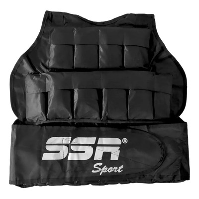 Chaleco Lastrado 20 Kg Negro Ssr Sport Ajustable Unisex Tela Resistente | Meses sin interés