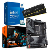 Kit Intel Core I7 14700k  Gigabyte Z790 Gaming X Ax  64gb