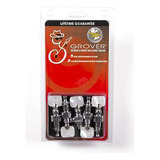 Grover 122c5 Geared Banjo Pegs. Set Of 5, Chrome With Sq Aad
