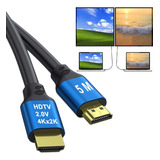 Cable Hdmi 5 Metros Hdmi A Hdmi Reforzado Full 4k Hd