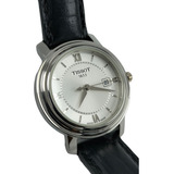 Reloj Tissot Bridgeport Acero Plateado 29mm Cuero Negromujer