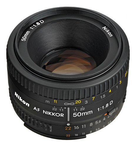 Lente Camara Manual 50mm Nikon Nikkor Af F/1.8d Reflex Fijo