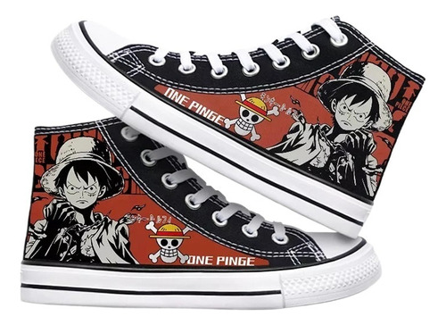 Zapatos De Lona De One Piece Zapatos De Patineta De Luffy