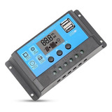 Regulador De Carga Panel Solar 30a 12v 24v Display Usb Pwm 